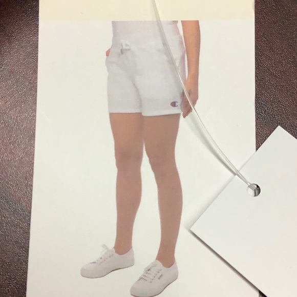 Champion Knit Shorts: White (PM1436) - Picture 3 of 3